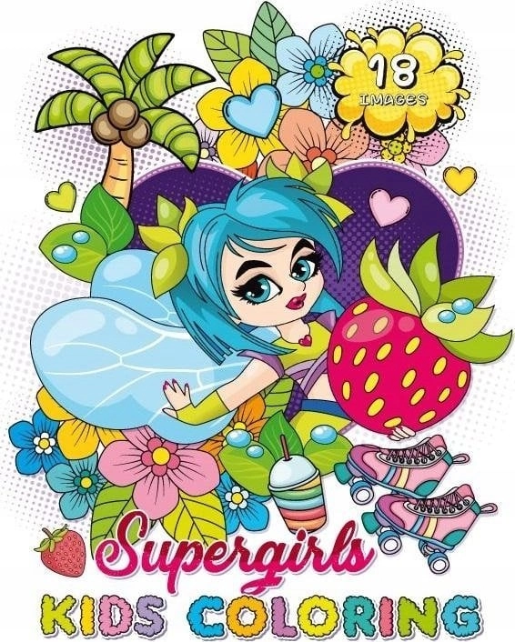 A4 coloring book with 18 pictures