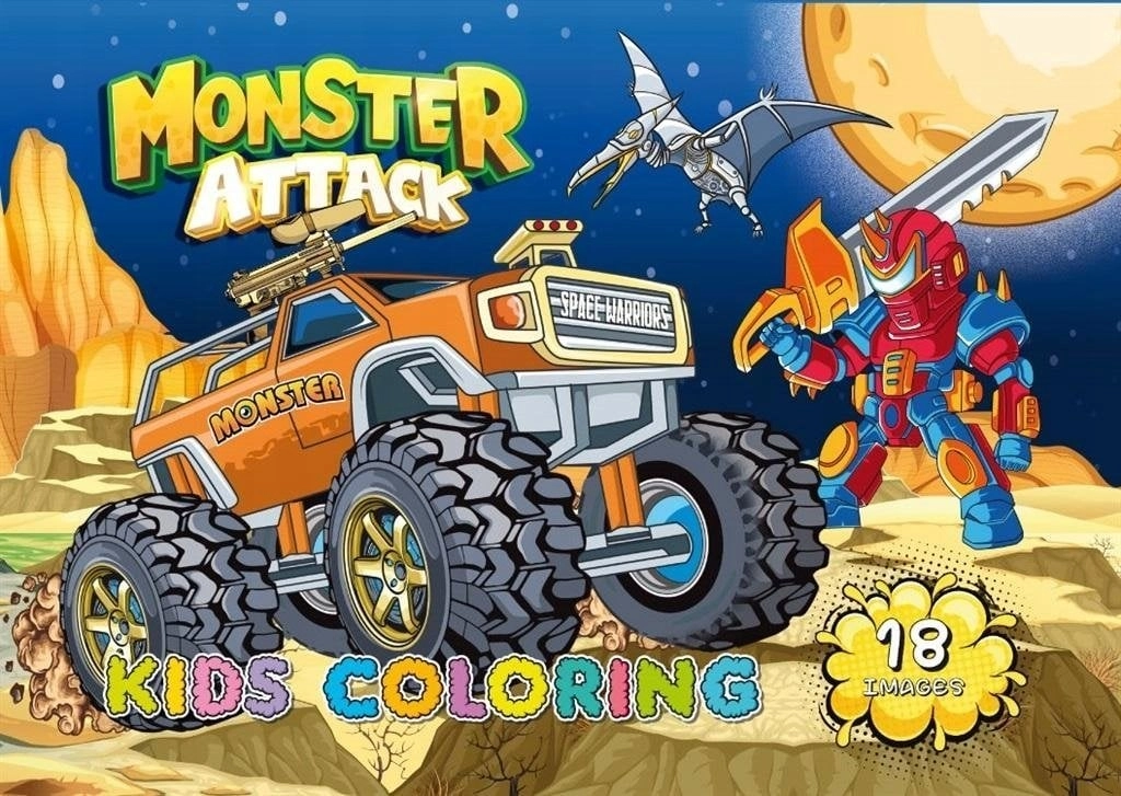 Coloring book A4 18 pictures Monster