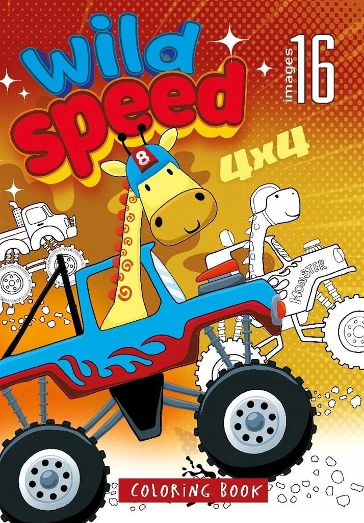 Coloring book A4 16 pictures Race