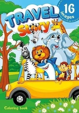 Coloring book A4 16 pictures Traveling