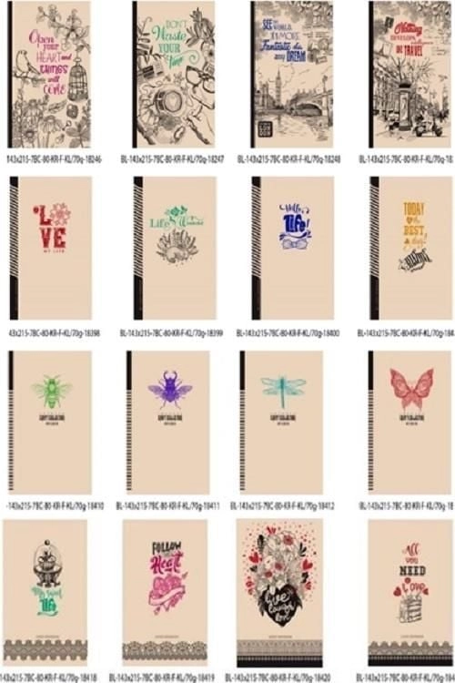 Fresh Decorative notebook 143x215/80K grid 328283