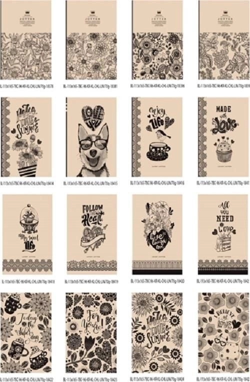 Decorative notebook 113x165/96K grids/smooth/FRESH line 328341