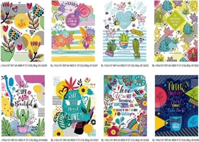 Decorative notebook 145x197/64K smooth FRESH 328600