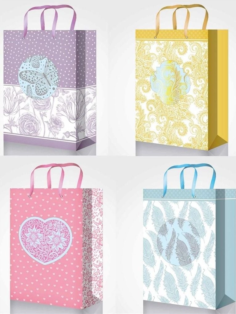 Vertical decorative bag with window M1