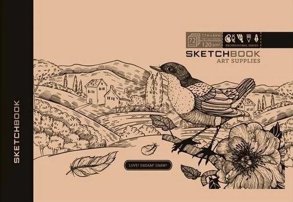 Sketchbook 197x124/72K 120g TW retro Bird