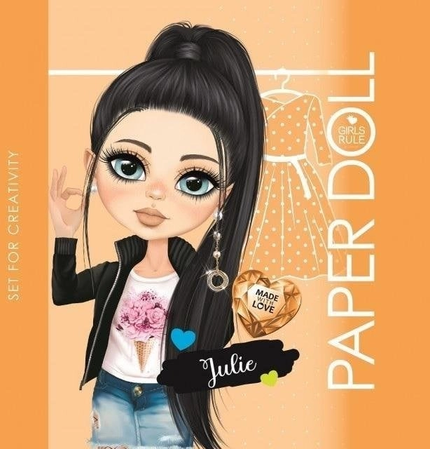 Coloring book 140x140 Julie cutout doll