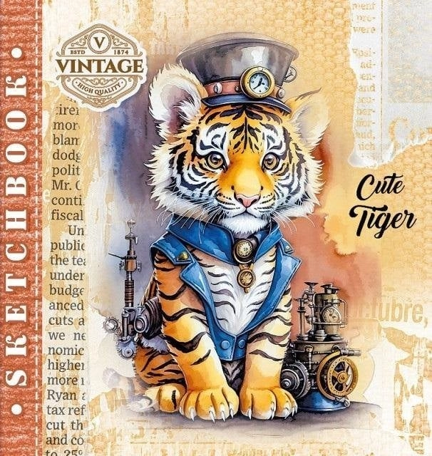 Sketchbook 200x200/36K 100g/m2 tiger FRESH 4823089228723