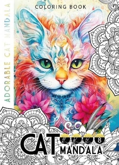 Coloring book A4 8 pictures Cat