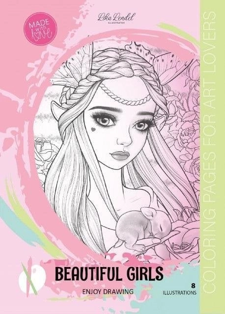 Coloring book A4 8 pictures Beautiful