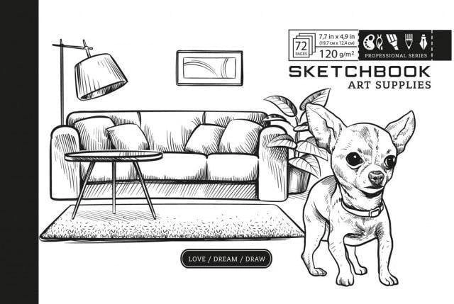 Fresh Sketchbook 197x124/72K 100g TW cardboard