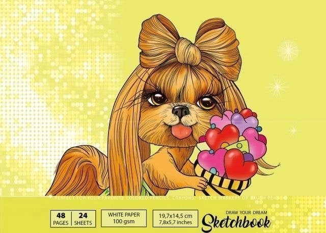 Sketchbook 197x145/48K 100g TW Dog bow