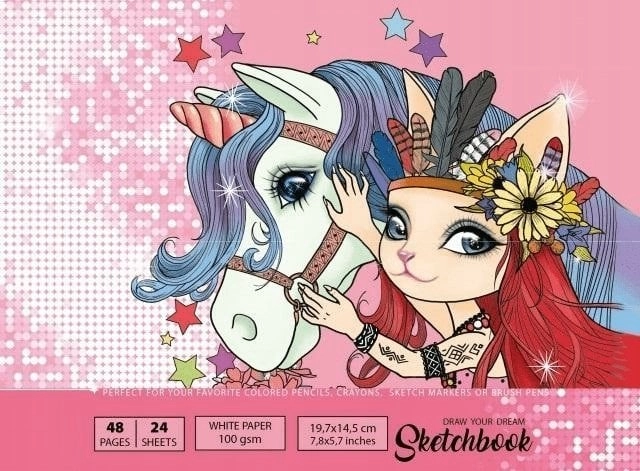 Sketchbook 197x145/48K 100g TW Unicorn FRESH