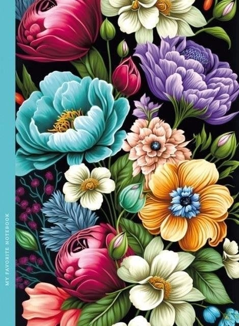 Decorative notebook 143x200/48K grid TW Flora