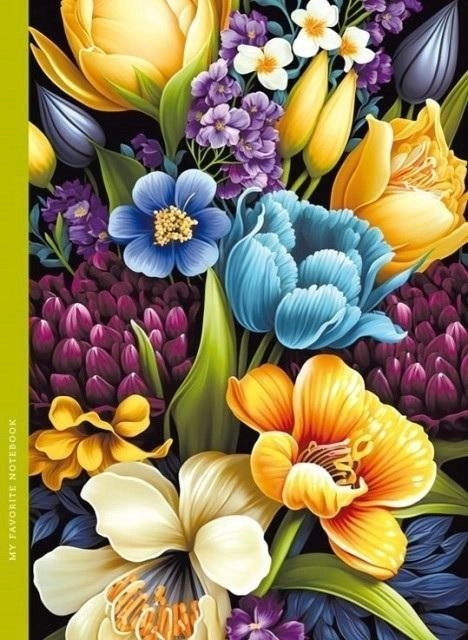 Decorative notebook 143x200/48K grid TW Flora