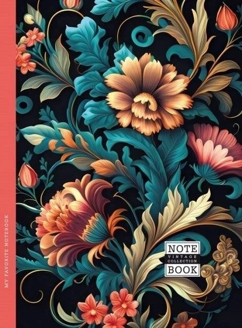 Decorative notebook 143x200/64K grid TW Flora