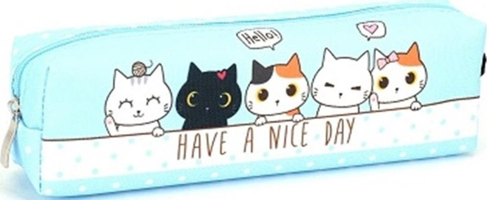 Small tube pencil case Kotki blue