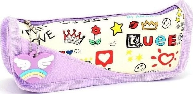 Small tube pencil case with inscriptions