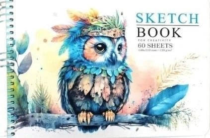 A5/60K smooth sketchbook Owl 6971901347294