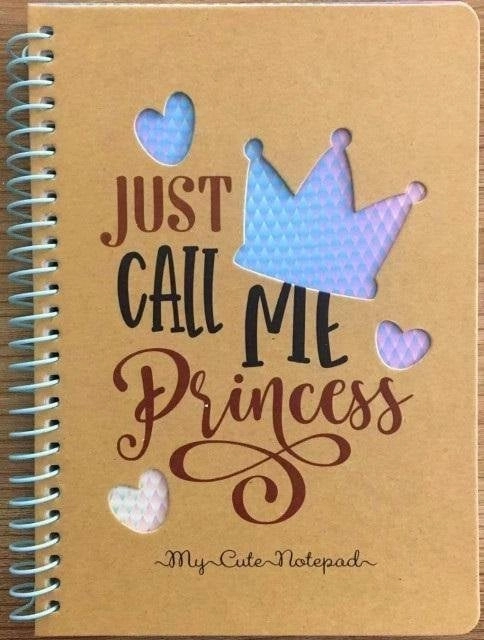 Notebook B6/80K  checkered kraft Princess 6971901347676