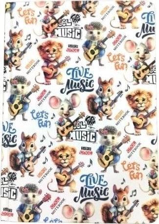 Notebook A5/64K smooth Animals music FRESH