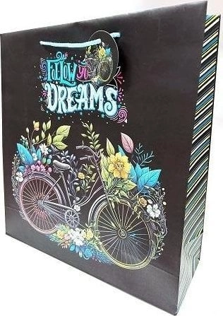 Matte decorative bag 35x37x12cm bicycle GB23158