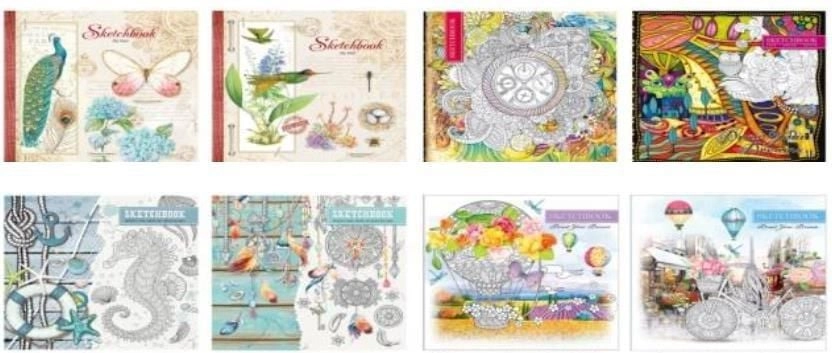 Fresh Sketchbook 26x26cm 36k white WIKR-01004402