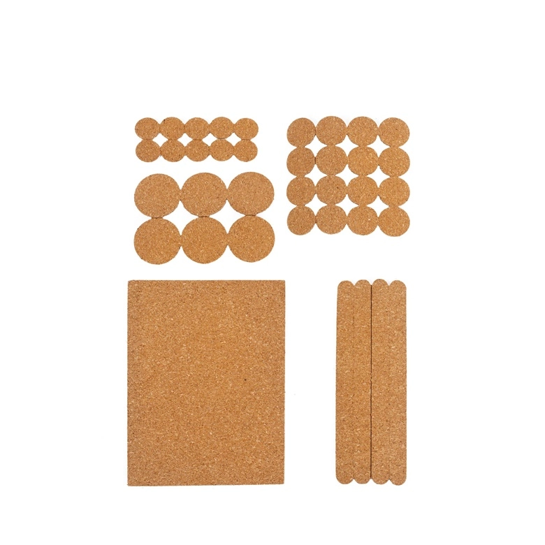 CORK FURNITURE PADS MIX. 38 PCS