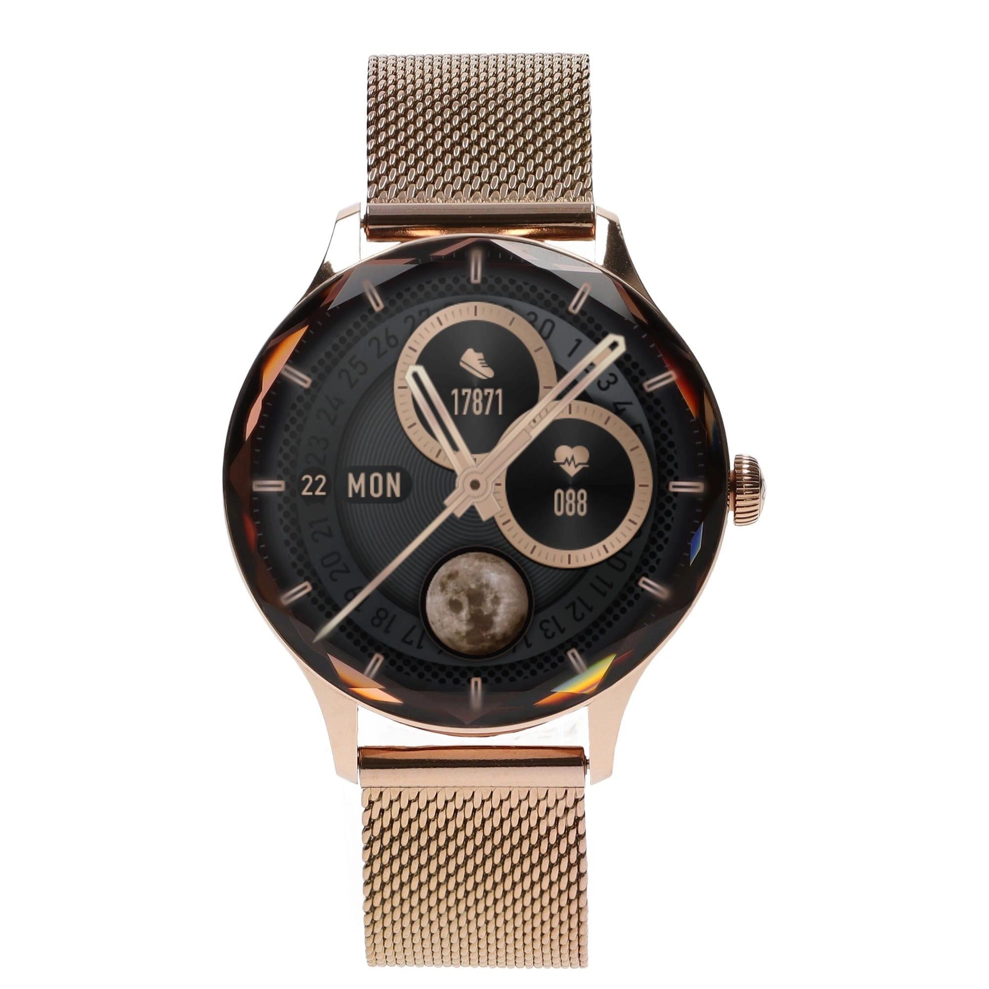 Garett Smartwatch Viva gold steel AMOLED