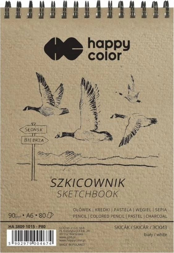 Spiral sketchbook A6/80K Birds HAPPY COLOR
