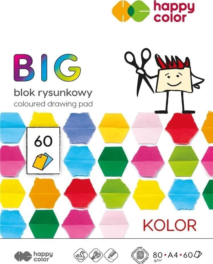 Colored drawing pad A4/60K BIG HAPPY
