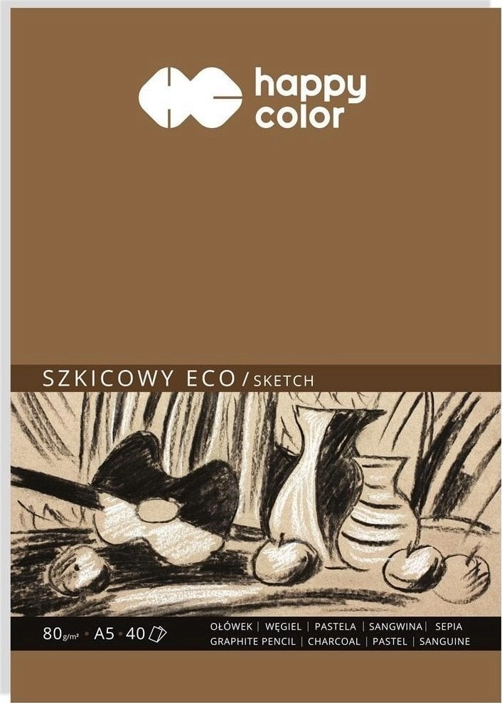 Eco sketch pad A5/40K 80g HAPPY
