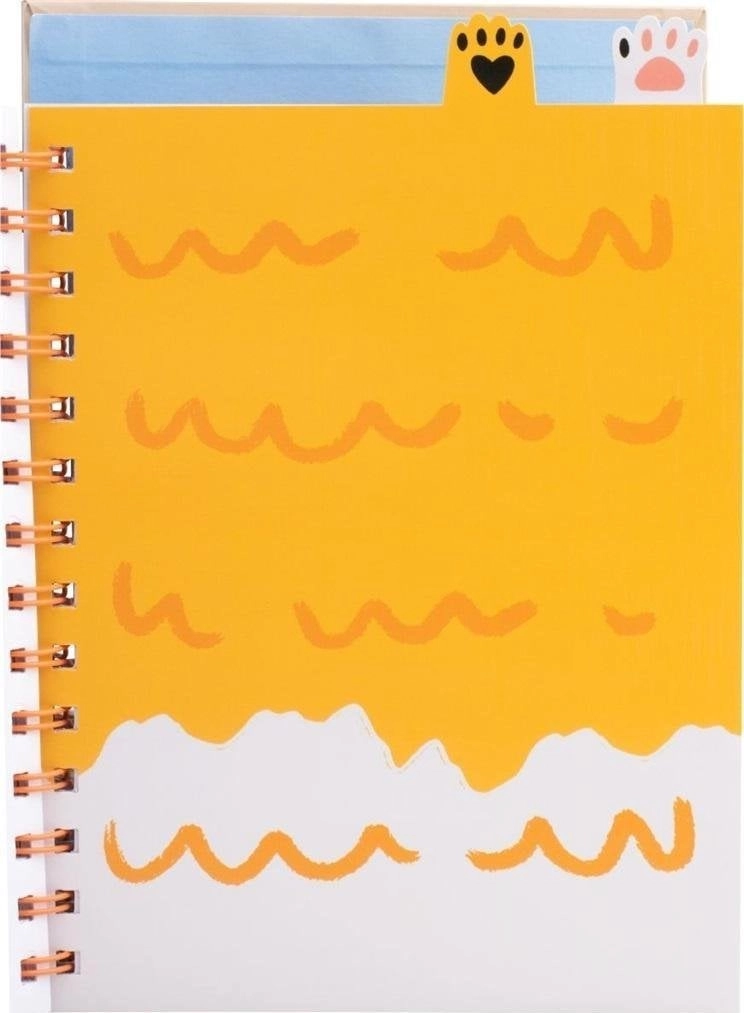 A5/80K CatDog spiral notebook with HAPPY
