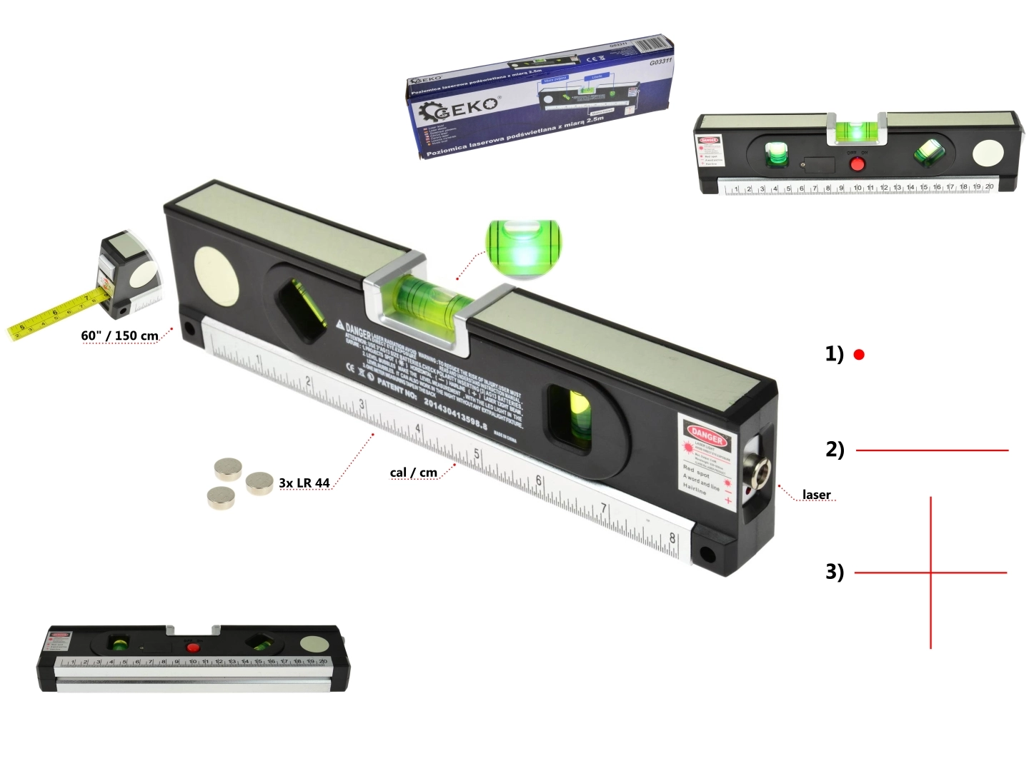 Geko Line laser G03311 red 7151262