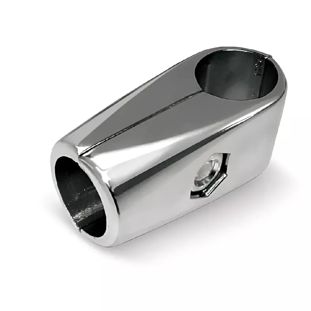 Pipe connector 3-way T-shaped d25 chromed