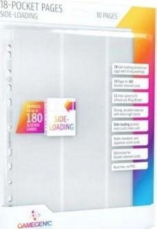 Binder sleeve for 18 cards white