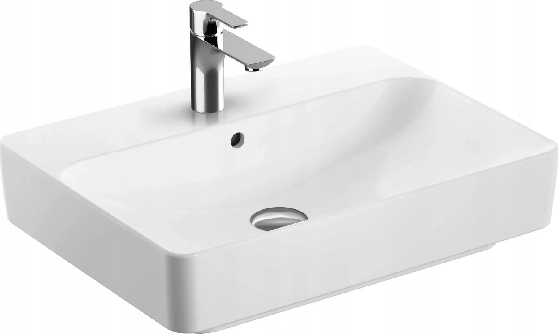 Geberit Variform Countertop washbasin rectangular B60cm