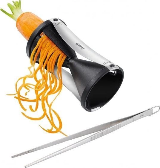 Set: spiral slicer + kitchen tweezers
