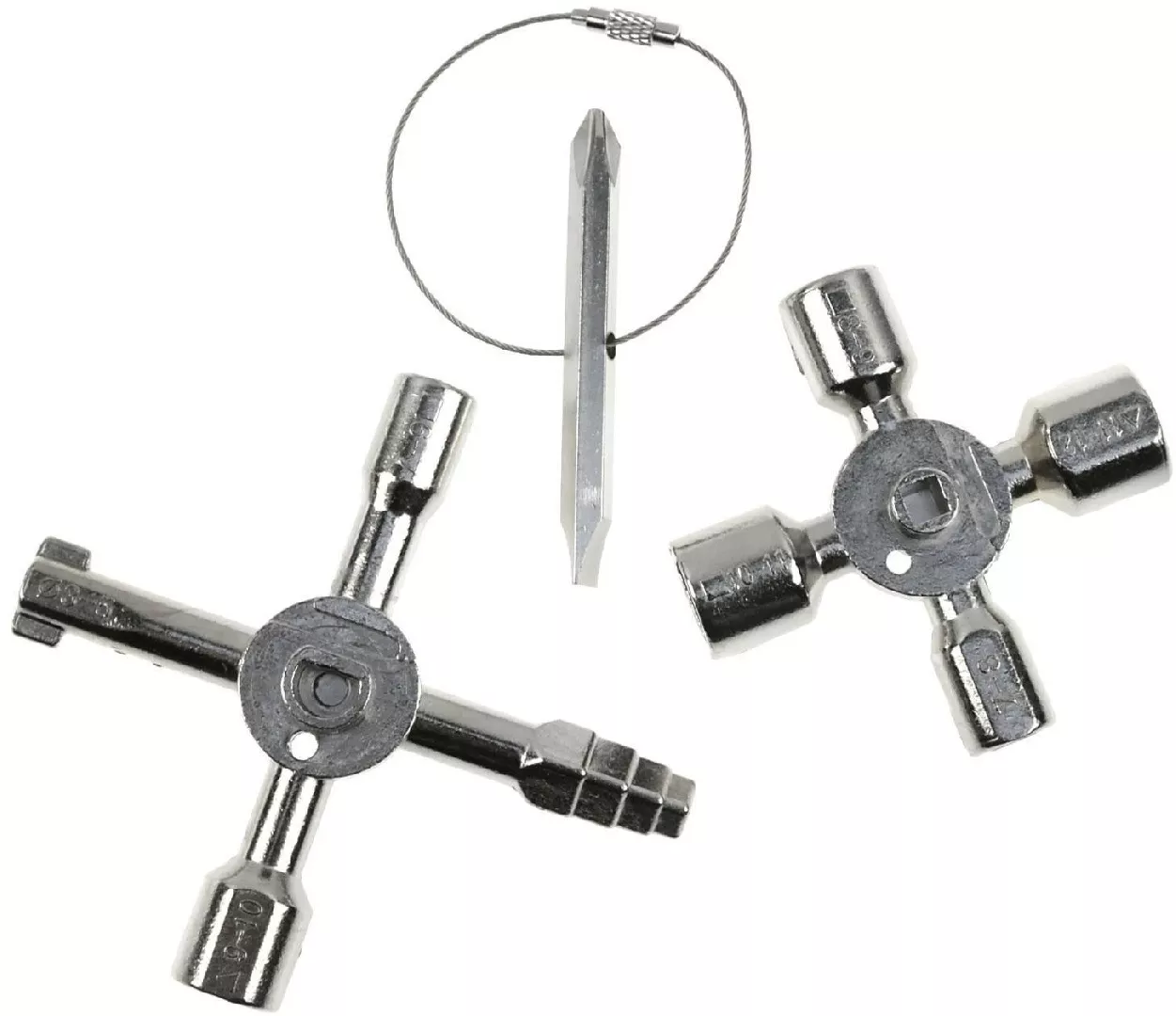 Universal key for technical cabinets 10in1
