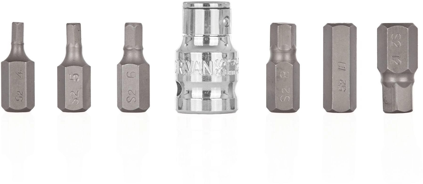 7 pieces HEX H4-H12 screwdriver bit