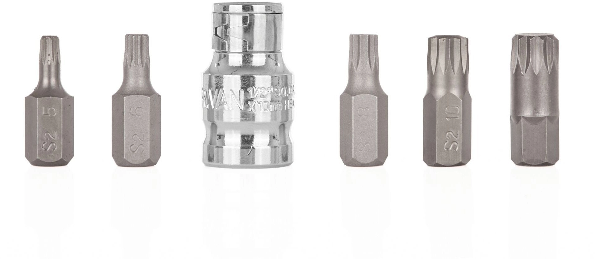 6 pieces SPLINE M5-M12 screwdriver bit