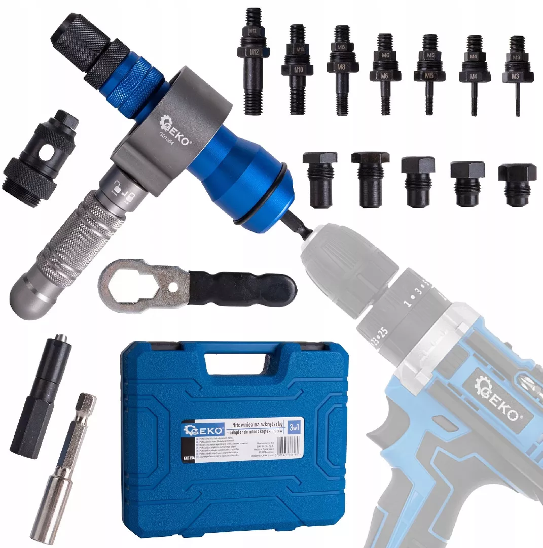 RIVETER ADAPTER FOR GEKO 3-in-1 SCREWDRIVER