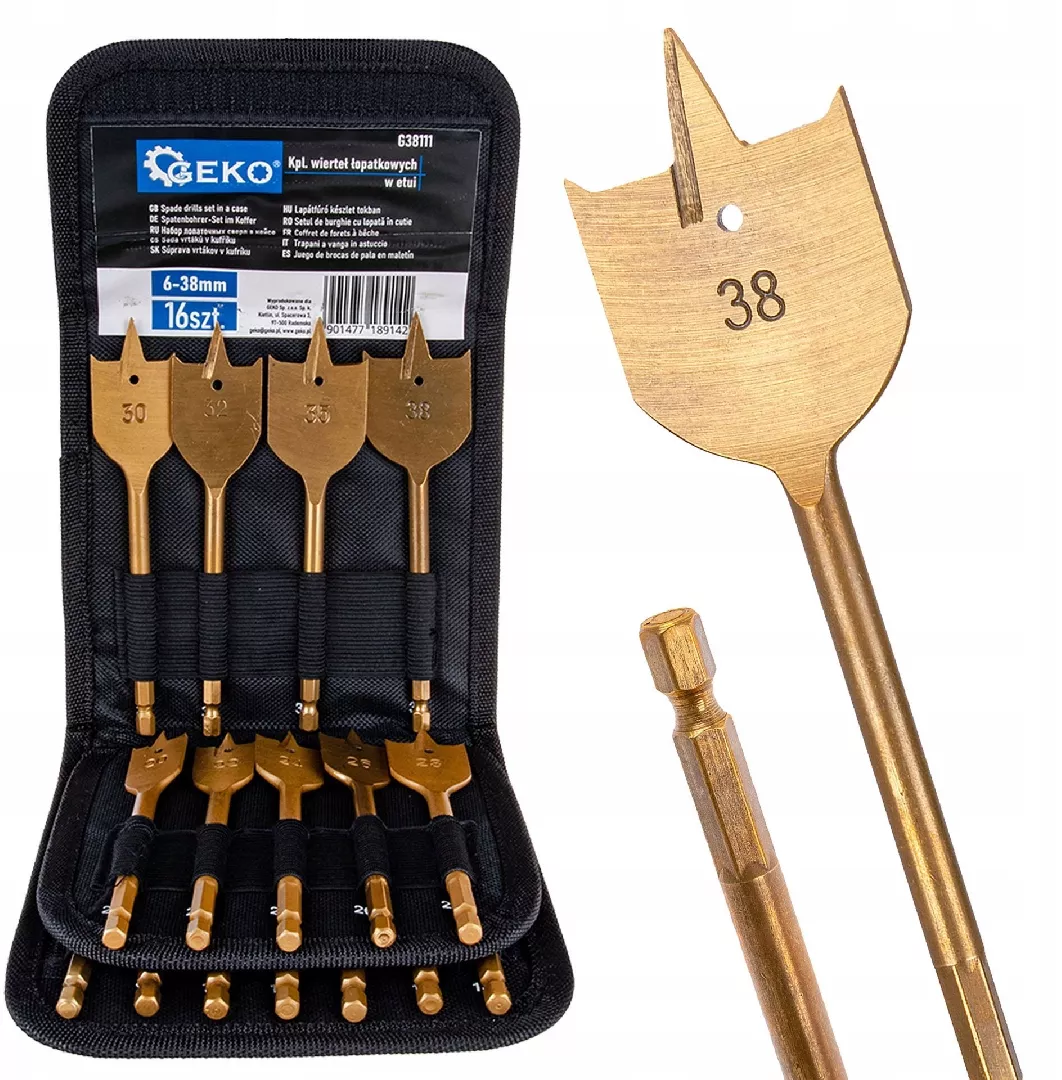 Set of 16 pcs. spade drills