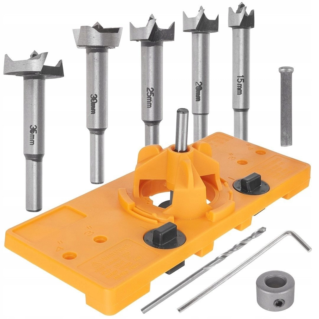 Template for drilling holes for hinges
