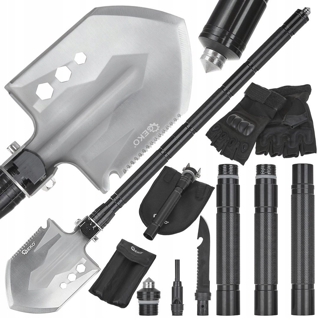Multi-purpose tactical folding shovel BLACK SURVIVAL