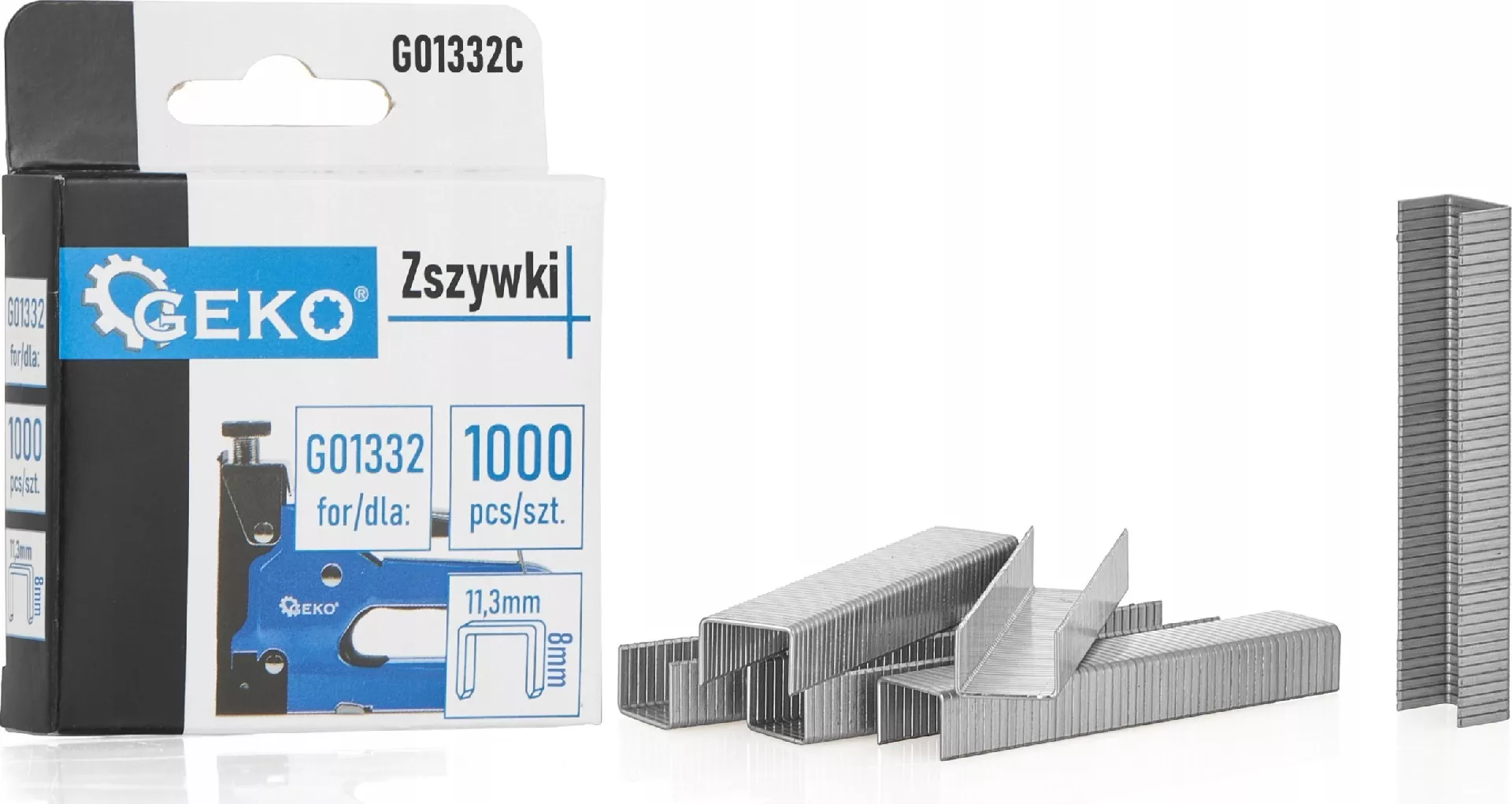 Geko Zszywki 1.2x11.3mm 8mm