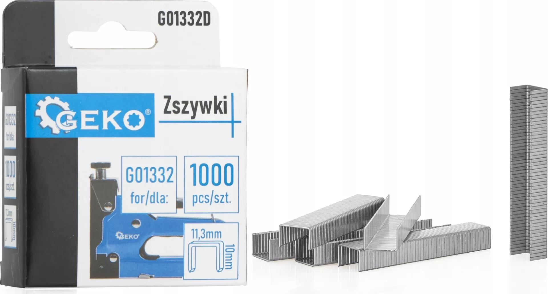 Geko Zszywki 1.2x11.3mm 10mm