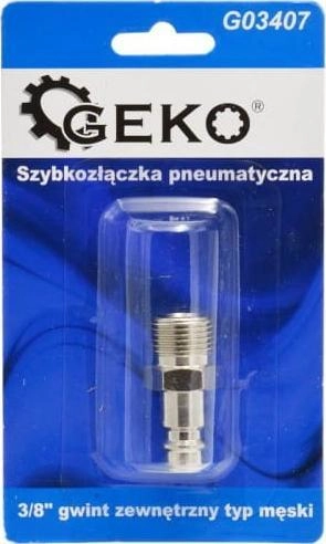 Geko SZYBKOZŁĄCZKA PNEUMATYCZNA TYP MĘSKI 3/8&quot