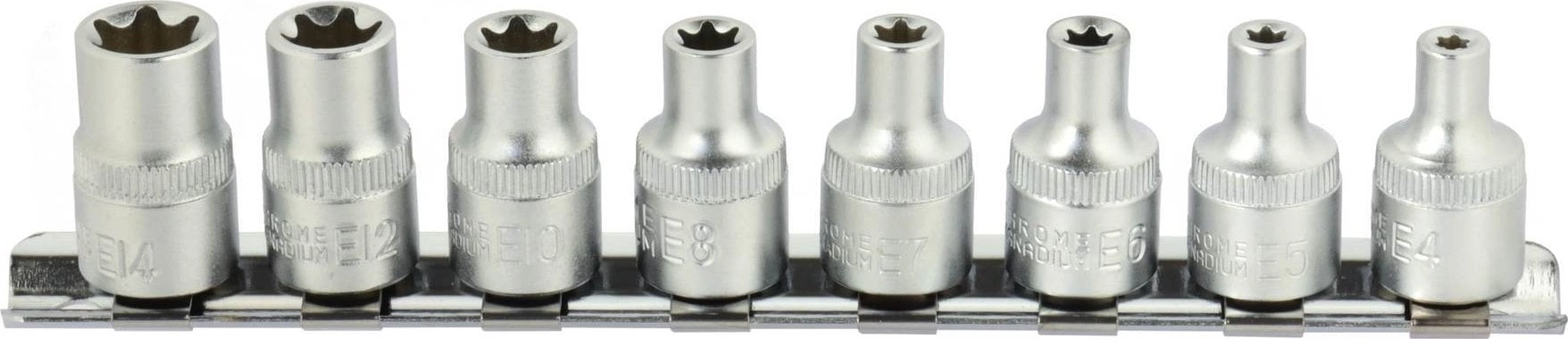 Geko 8el.zestaw nasadek torx E4-14mm