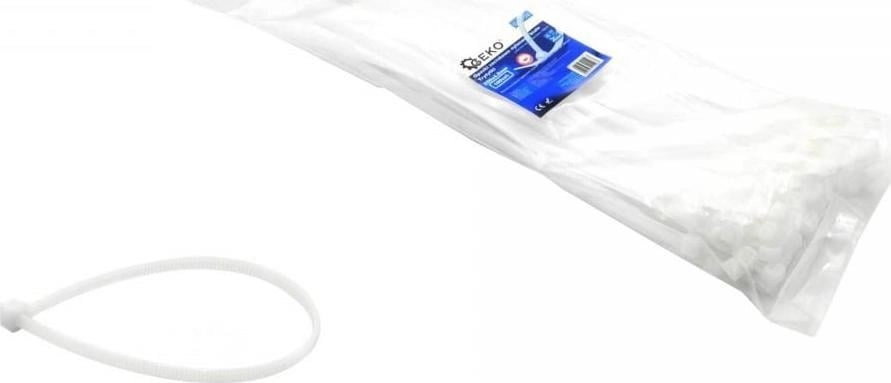 Geko NYLON CLAMPS WHITE 200X3.6MM