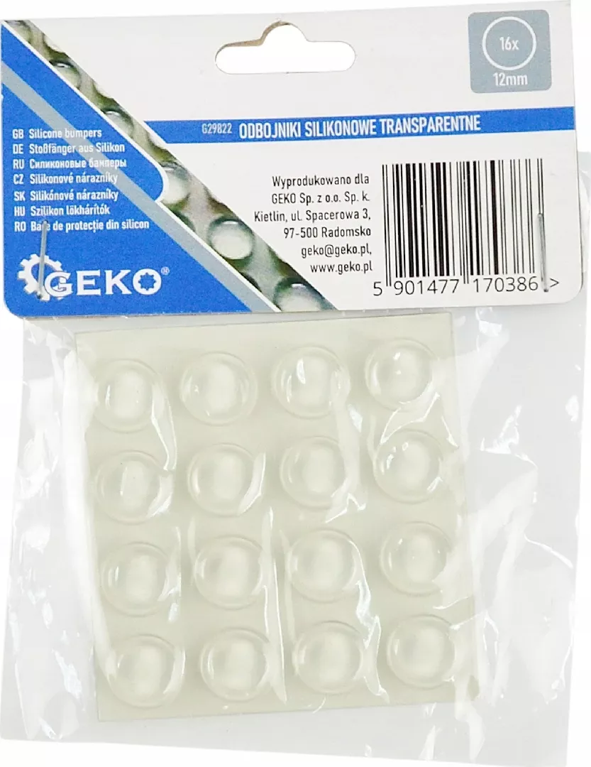 Geko Transparent silicone bumpers - round